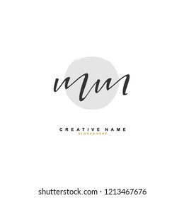 M M MM Initial abstract logo concept vector