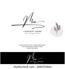 M M MM Initial letter handwriting and signature logo. Beauty vector initial logo .Fashion, boutique, floral and botanical	