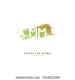 M M MM Initial logo template vector