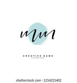 M M MM Initial logo template vector