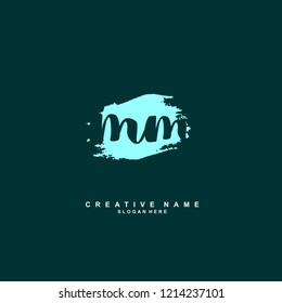 M M MM Initial logo template vector