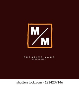 M M MM Initial logo template vector