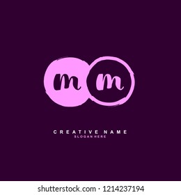 M M MM Initial logo template vector