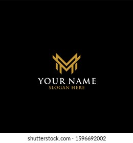 M, MM letter initial vector logo concept.