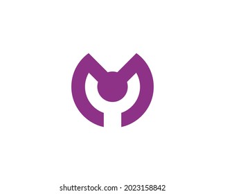 M mm letter logo design vector template