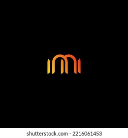 M, MM letter logo design template elements. Modern abstract digital alphabet letter logo. Vector illustration.