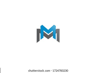 Plantilla de diseño de logotipo para vector de letra M/MM