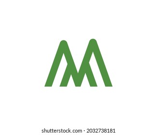 M and mm logo design vector template