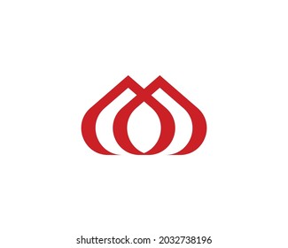 M and mm logo design vector template