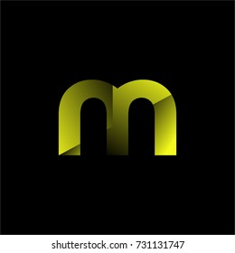 m or mn design for logo icon cover
