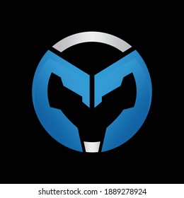 Diseño del logotipo de la marca de papel para juegos móvil M