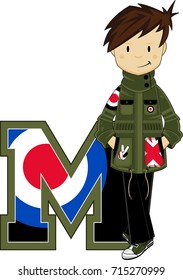 M Is For Mod - Letter M Alphabet Learning Illustration
