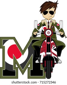 M Is For Mod - Letter M Alphabet Learning Illustration
