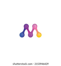 M Modern Abstract Logo Design 