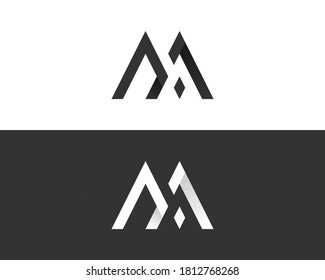 M A Modern and Creative Alphabet Monogram Logo Design Concept