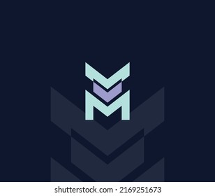 M Modern Design, Tech Design Illustration Vectordesign Logo