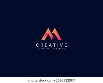 diseño moderno de logotipo de letra m