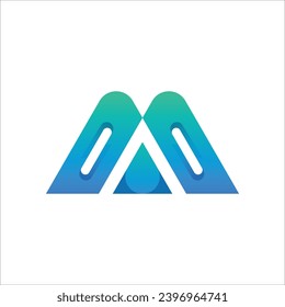 M Modern logo design and letter logo 