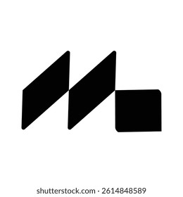 m monogram chart logo modern