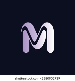 M Monogram Logo - Abstraktes Buchstabenkonzept