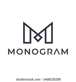 M Monogram Logo Designsimple Minimal Modern Stock Vector (Royalty Free ...