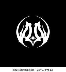 M monogram logo with vintage style