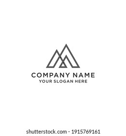 A A M mountain combination abstract letter logo design. Modern, masculine, clean and luxurious concept.