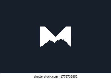 M mountain logo design . letter M with mountain on it. creative logo design ideas