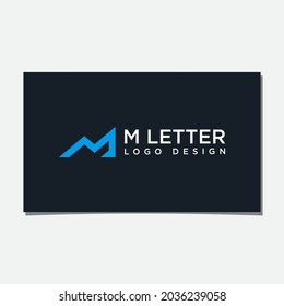 M MOUNTAIN LOGO DESIGN VECTOR