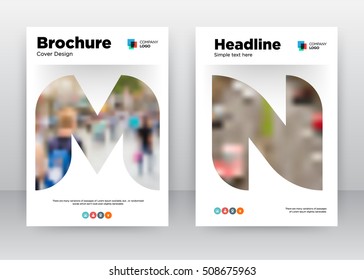 M, N, big alphabet shape cover graphic print letter layout in A4 size brochure flyer template design, roll up annual report stock vector, Leaflet, EPS 10, 2017, catalog, booklet, book, typography


