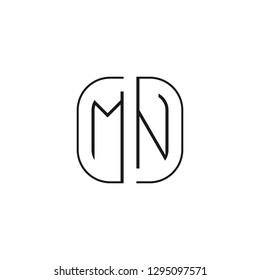 M N initial letter, modern logo design template vector 