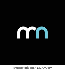 M and N initials letter icon vector