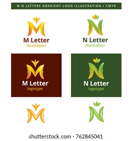 M N Letters Template Logo Illustration