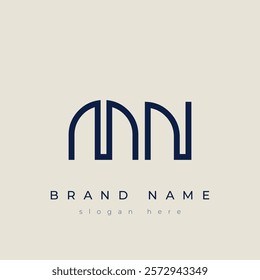 M and N logo design. MN abstract Letters Logo Monogram. This logo design is the process of creating a visual symbol that represents a brand, company, or individual.
