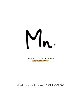 M N MN Initial abstract logo concept vector
