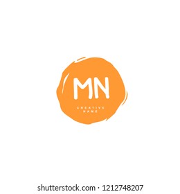 M N MN Initial abstract logo concept vector