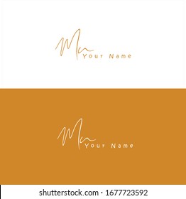 M N MN Initial letter handwriting and signature logo.