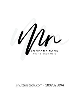 M N MN Initial letter handwriting and signature logo. Beauty vector initial logo .Fashion, boutique, floral and botanical