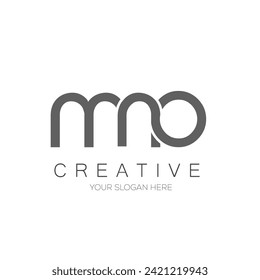 M N O Letter Logo Design