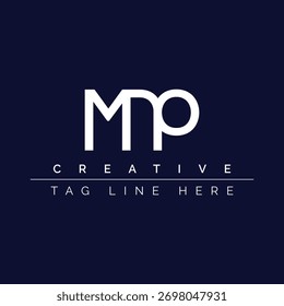 M N P creative tag line white