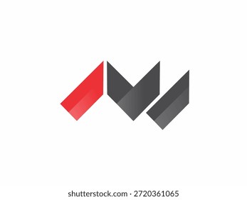 Icono de diseño de logotipo con letras de Vector M N