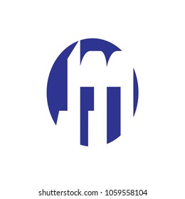 m negative letter vector logo