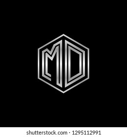 M O initial letter, modern logo design template vector 