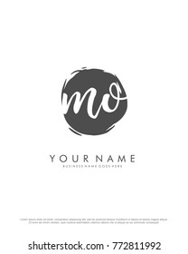 M & O initial splash logo template vector