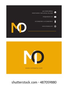 M & O Letter logo, with Business card template
