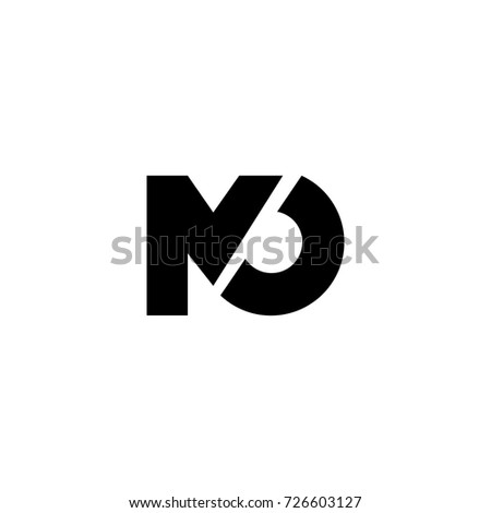 m and o letter vector logo Foto stock © 
