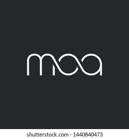 M O A letters Joint logo icon vector for business card and corporate identity.