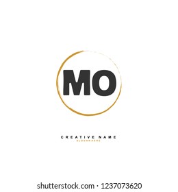 M O MO Initial logo template vector. Letter logo concept