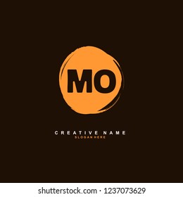 M O MO Initial logo template vector. Letter logo concept