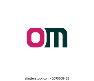 M OM MO logo design vector template